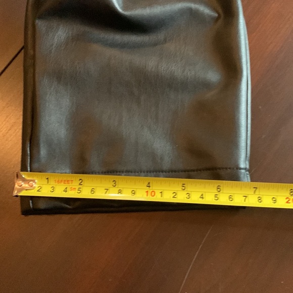 Cleo Petites Vegan Leather Paper Bag Pants, Black Size 12P. NWOT - Picture 13 of 16